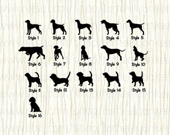 Weimaraner Decal,Vizsla Decal,Bloodhound Decal,Coonhound Decal,Bassett hound Decal,German Shorthair Pointer Decal,GSP Decal,Beagle Decal