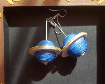 Quilling Saturn Earrings