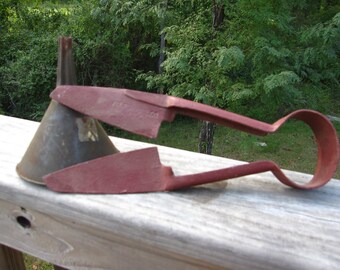 Antique funnel and farm shears/scissors