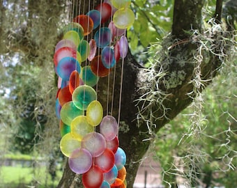 Rainbow Capiz Shell Wind Chime