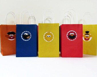 Sesame Street Favor Bags - MEDIUM - Set of 10