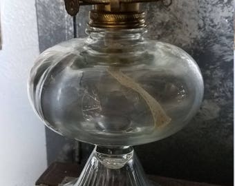 Glass Hurricane Oil Lamp