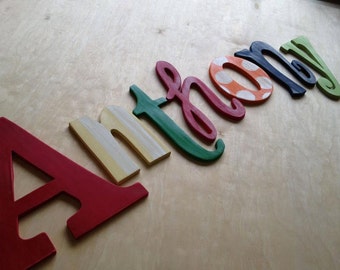 Wood Letter 12" Can be done in any font or color Choose the length of the name at checkout