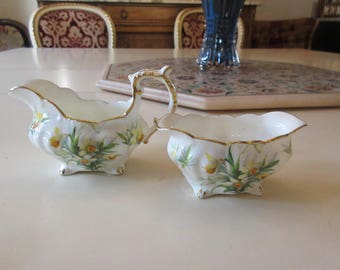 ENGLAND HAMMERSLEY SUGAR Bowl and Creamer Set