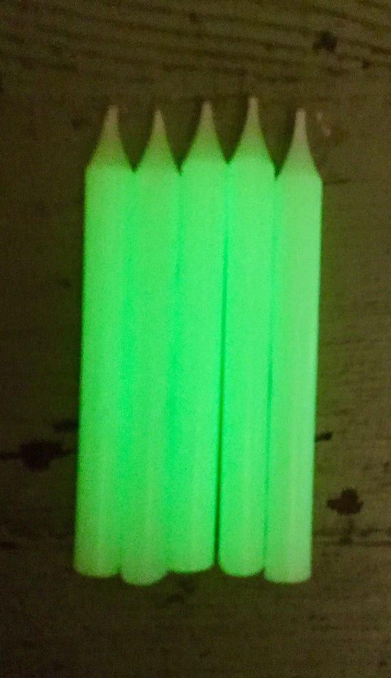 Glow In The Dark Green Birthday Candles Glow Candles