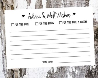 Advice for the Bride and Groom / Packs of 25