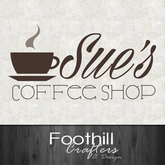 Custom Premade Logo Cafe Coffee Shop Logo Custom Name and Custom Premade Logo Cafe Coffee Shop Logo Custom Name and