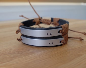 Personalized bracelet, Leather bracelet, Leather personalized bracelet,Couple bracelet, Friendship bracelet,Design your own style