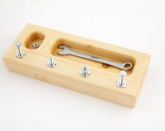 Montessori nuts and bolts board