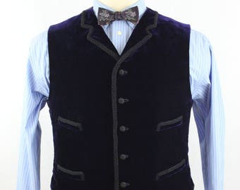 11th Doctor Purple Velvet Waistcoat - Doctor Who Matt Smith Eleventh Doctor Costume Cosplay LARP