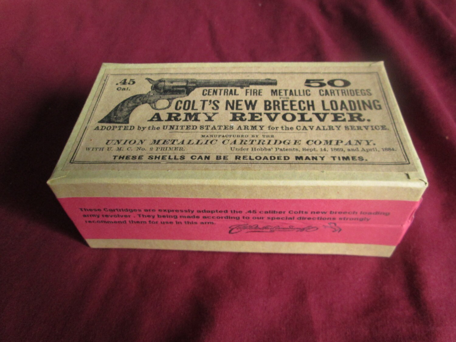 Authentic Replica Colt 45 Cal Cartridge Box