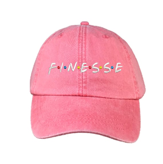 FINESSE Dad Hat Washed Baseball Cap Pigmented Dye Curved Bill Finessed Dad Hats Friends Baseball Hat Best Friends Embroidered Many Colors