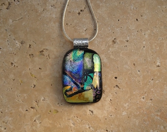 Fused Dichroic Glass Pendant - BHS01407