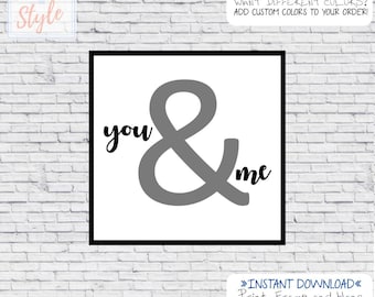 You&Me 12x12 Digital print Home Wall Decor