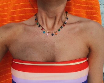 Rainbow Drops Necklace