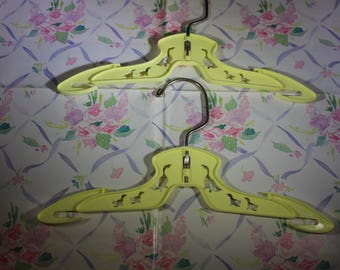 Vintage Lot of 2 Swivel Children's Plastic Clothing Hangers