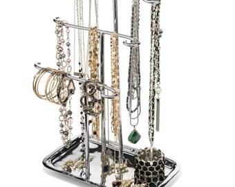 H Potter Jewelry Organizer Tower, 3 Tier Display Stand Tabletop Bracelet Necklace Tree Ring Holder, Gift for Her, Gift for Mom, Wedding Gift