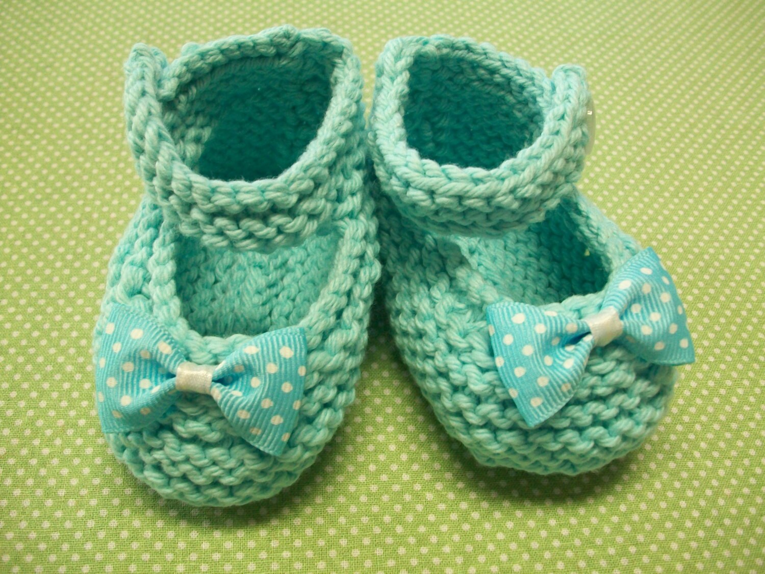 turquoise baby shoes