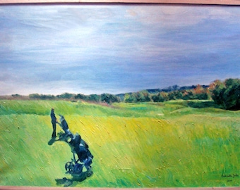 Golf and Nature Original Oil Painting