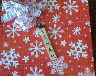 Personalized scrabble tile Ornaments~Up to 5 letters