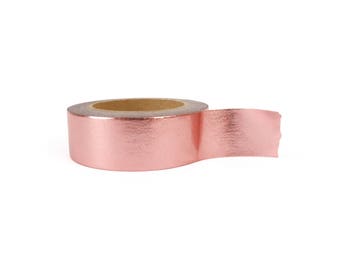 Washi tape - Rose gold, pink foil, stationery, stationary, LittleLeftyLou, Snail Mail, Happy mail, masking tape, shiny