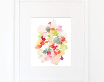 Waltz in Apple Green - Watercolor Art Print