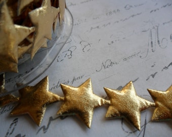 Metallic Gold Stars Ribbon Trim