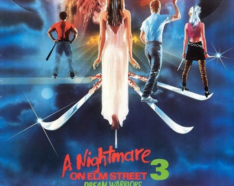 A Nightmare on Elm Street 3 1987 Cult Vintage Horror Film Movie Poster A3 A4