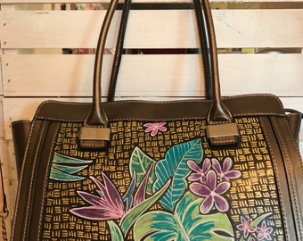 Hand Painted Purse- #Tropicalbeauty
