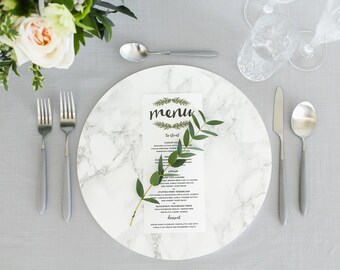 Marble Charger Plates - White & Grey - 13" diameter