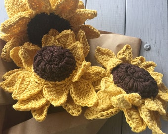Crochet Sunflower Bouquet