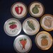 Cross Stitch Jar Lids