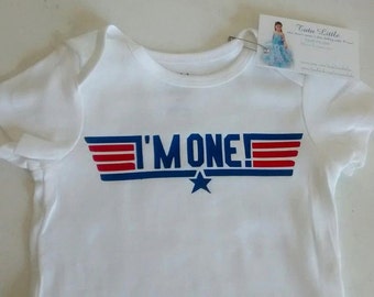 I'm One Top Gun Birthday Onesie or T-shirt
