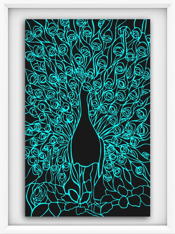 Peacock SVG Peacock silhouette stained-glass window svg