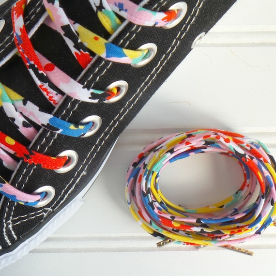 Shoelaces Bright Floral Multi Colored Shoe Laces Great