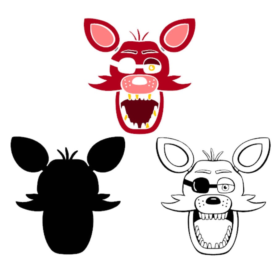 Download Five nights at Freddys FNAF Foxy Characters Layered SVG ...