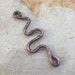 DIY Rustic Copper Snake Connector - Hammered and Oxidized Copper- Hand Forged - One Piece