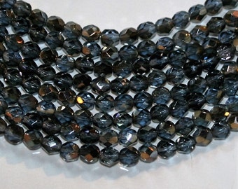 Firepolished Bead 6mm - Twilight - Montana Blue