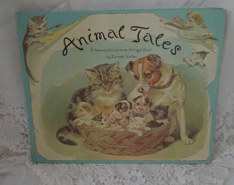 Vintage Pop-Up Book Animal Tales Victorian Edwardian Illustrations Darling!