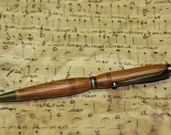 Pen 'rosewood santos' and brass