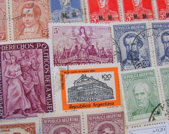 Patagonia 50 Vintage Argentinian Postage Stamps Republic of Argentina South America Buenos Aires Andes La Pampa Latin American Philately