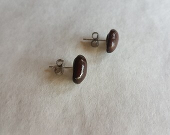 Real Coffee Bean Earrings