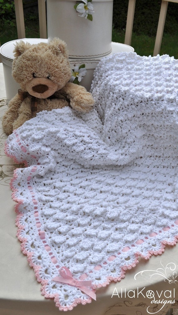 CROCHET PATTERN Fluffy Clouds Baby Blanket Ebook Crochet
