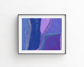 Blue Abstract Painting Print, Printable Abstract Art, Contemporary Wall Art, Fine Art Prints, Abstract Art Print, Abstract Digital Painting