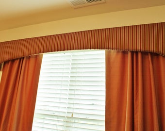 Upholstered Cornice Board and Fully Lined Drapery Panels (Office Area) - Price is an approximation only