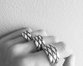 Ring "Capitoné" Collection - Sterling Silver