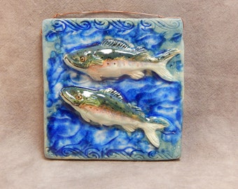 Two Fish Ceramic Art Tile