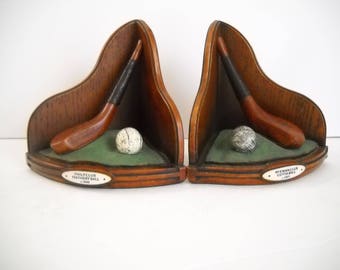 Golf Bookends Golf Club and Golf Ball Bookends