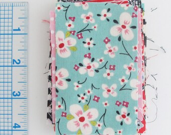 Tiny Scraps 1 Ounce Grab Bag | Very small quilting cotton fabric scrap pieces for postage stamp quilts, patchwork, fabric beads.
