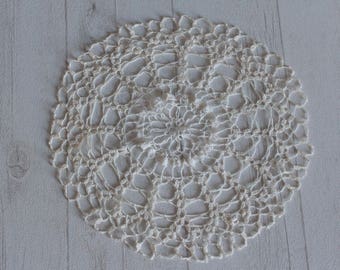Vintage crochet doily is handmade, vintage.